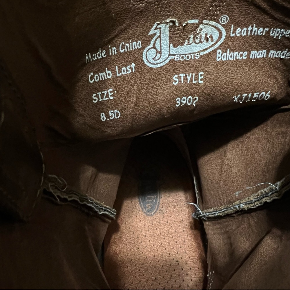 justin bullhide cowboy boots 8.5D - Picture 6 of 6